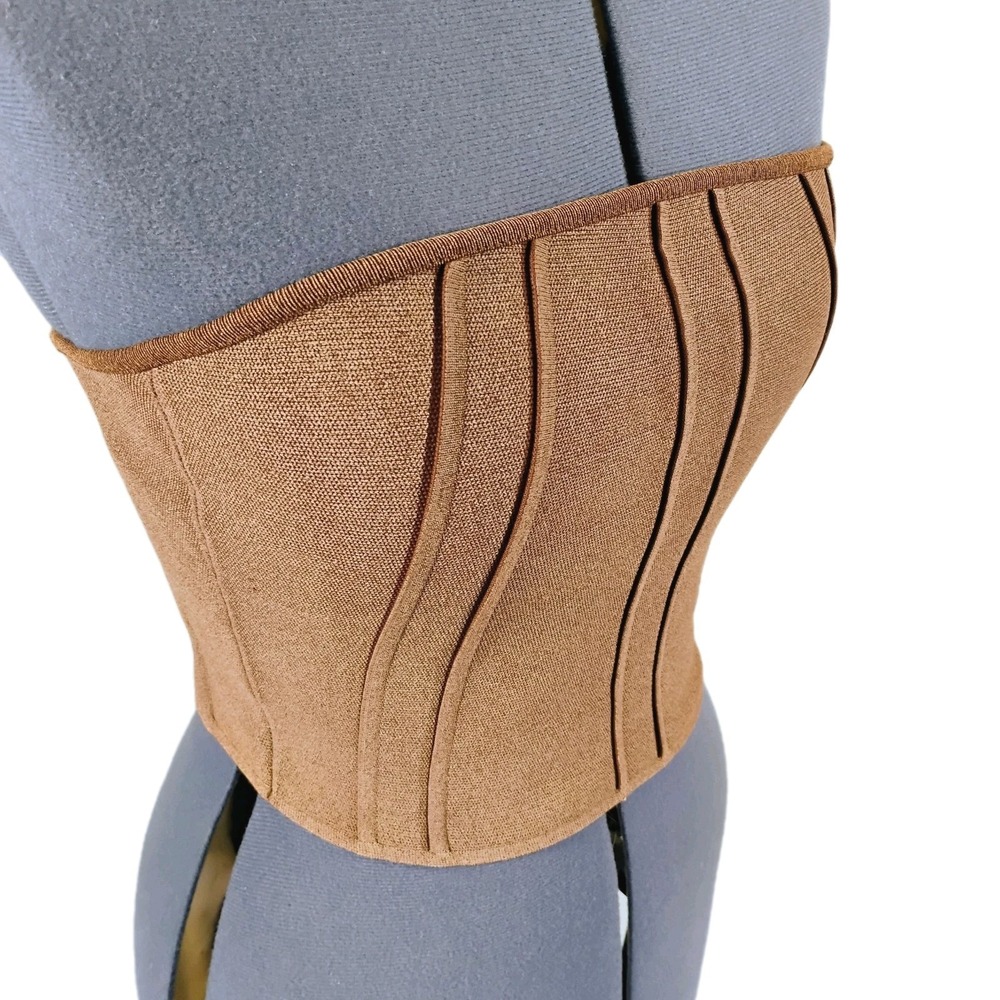 Pilcro By Anthropologie Corset‎ Top Brown Women's Size Medium Hook & Loop